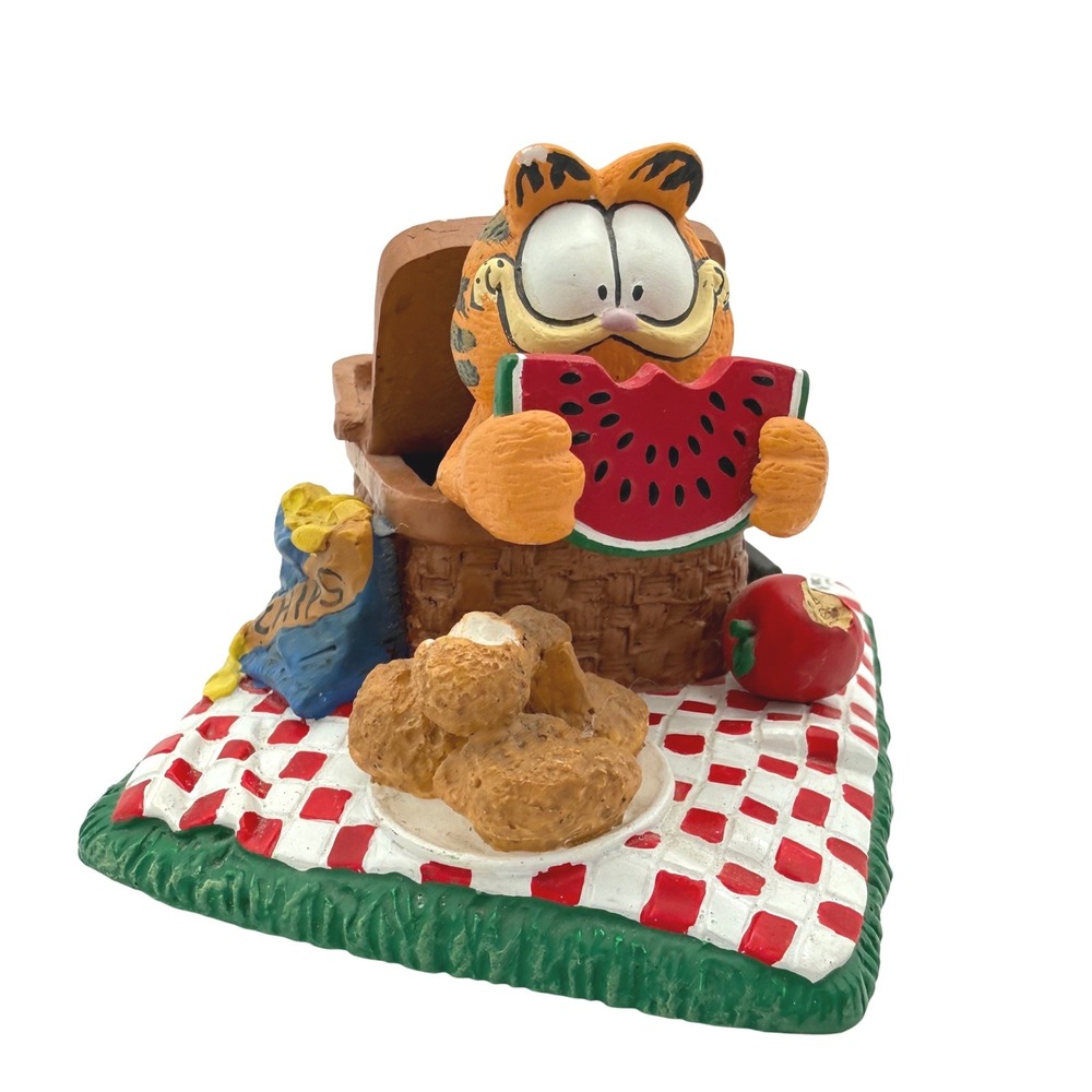 Danbury Mint Garfield The Gourmet Figurine Jim Davis Picnic 1993 Cat Vintage 90s
